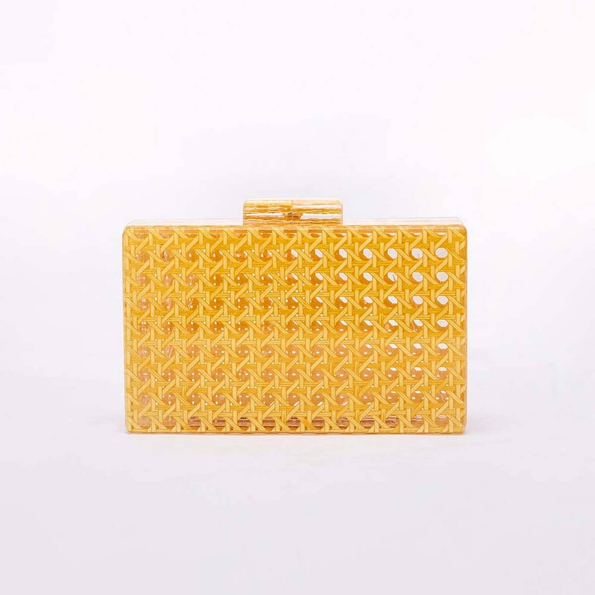 Vintage Rattan Acrylic Clutch Chain Shoulder Bag_Cwab5865