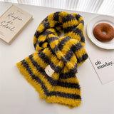 Chic Colorblock Wool Knit Scarf Cozy Shawl_Cwasc1450