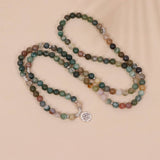 108 INDIAN STONE BEADED BRACELET WITH CHARM_CWAJE3934