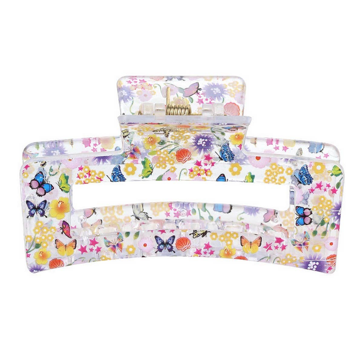 Floral Butterfly Claw Clip Sweet Pastel Hair Grip