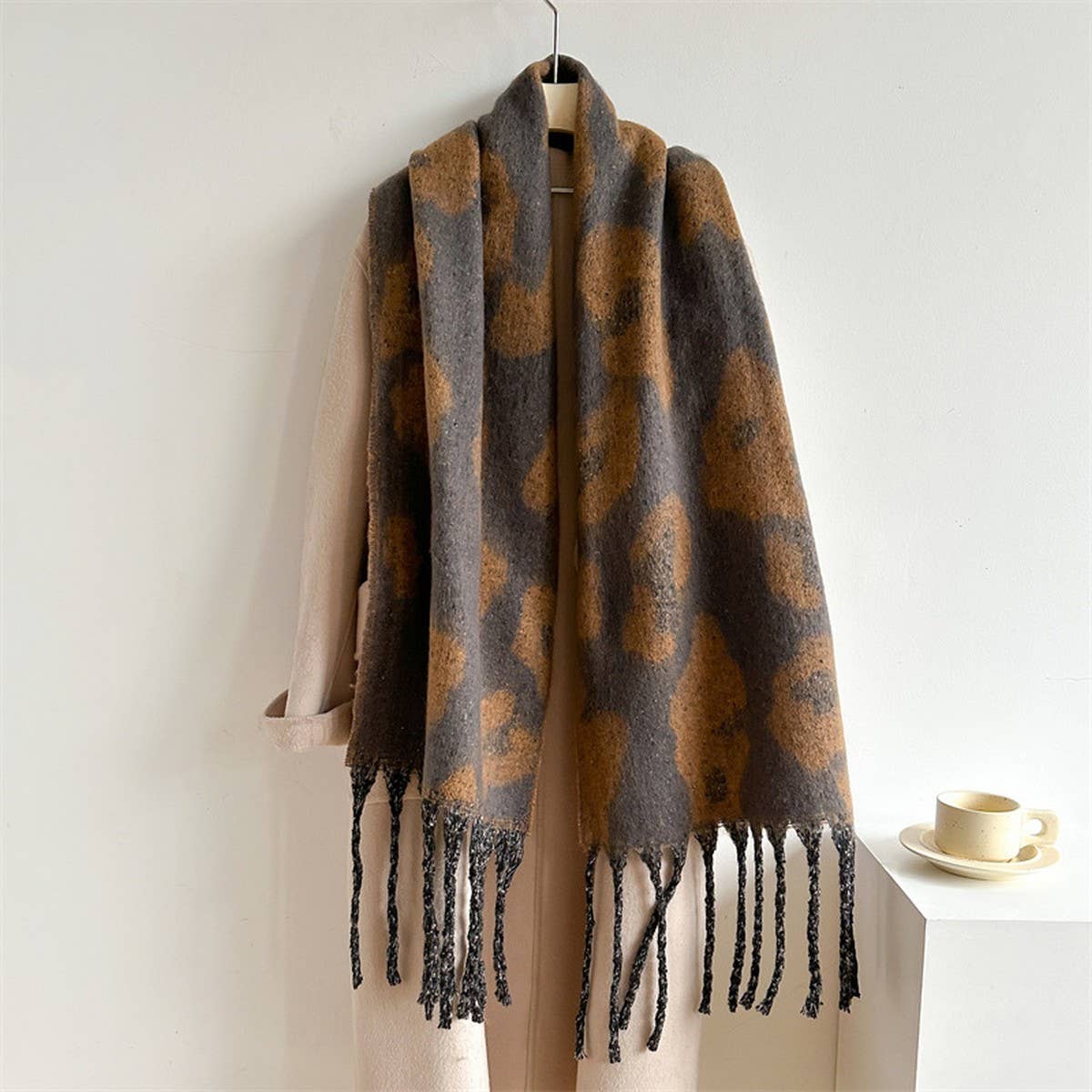 PRINT WINTER SCARF WARM THICK UNISEX SHAWL WRAP_CWASC0972