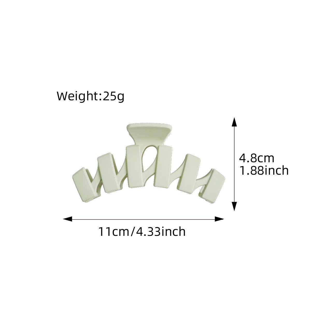 CREAM WAVE HAIR CLAW CHIC SHARK CLIP FOR WOMEN_CWAHA1586