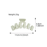 CREAM WAVE HAIR CLAW CHIC SHARK CLIP FOR WOMEN_CWAHA1586