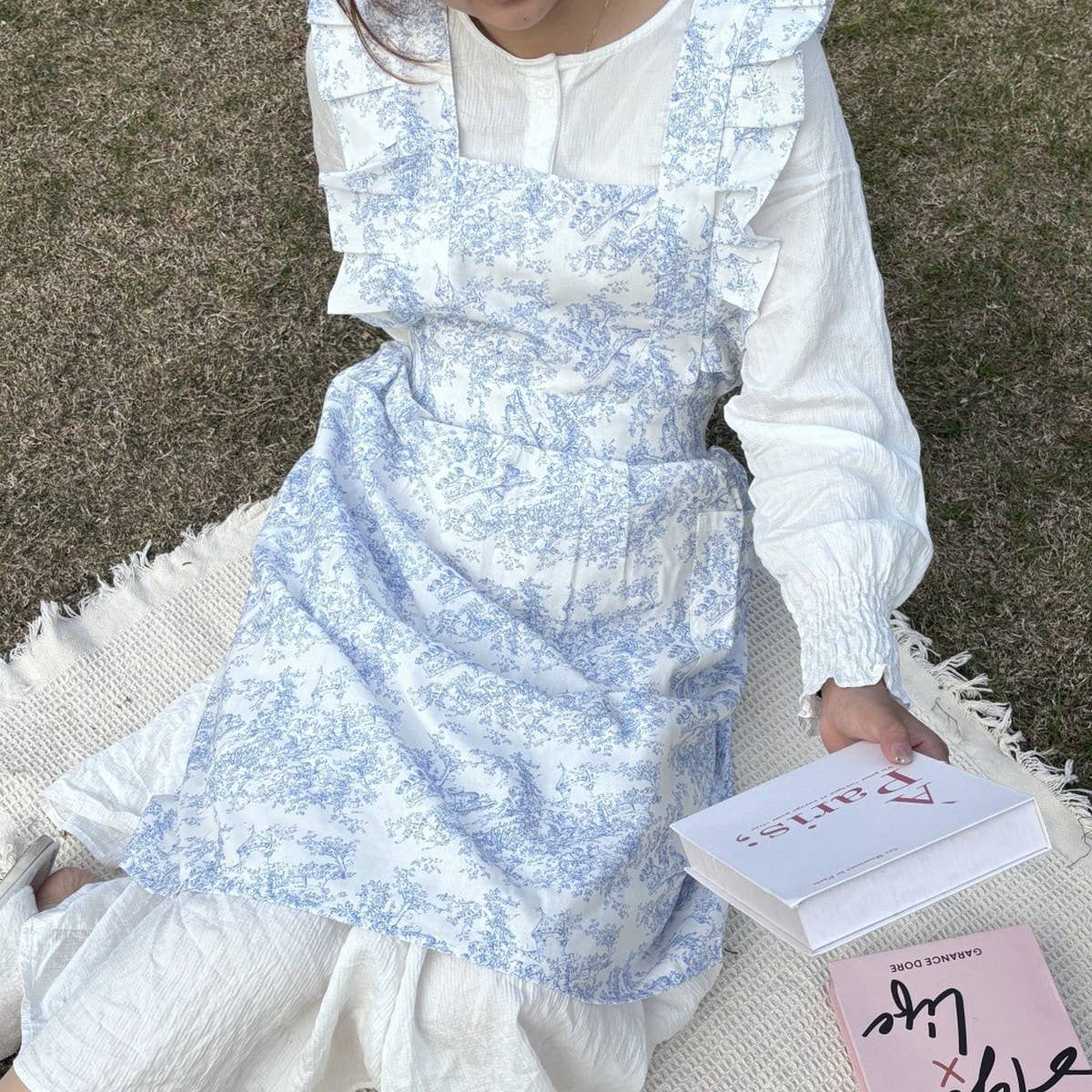 Waterproof And Oil-Resistant Blue Ink Apron_Cwmm5806