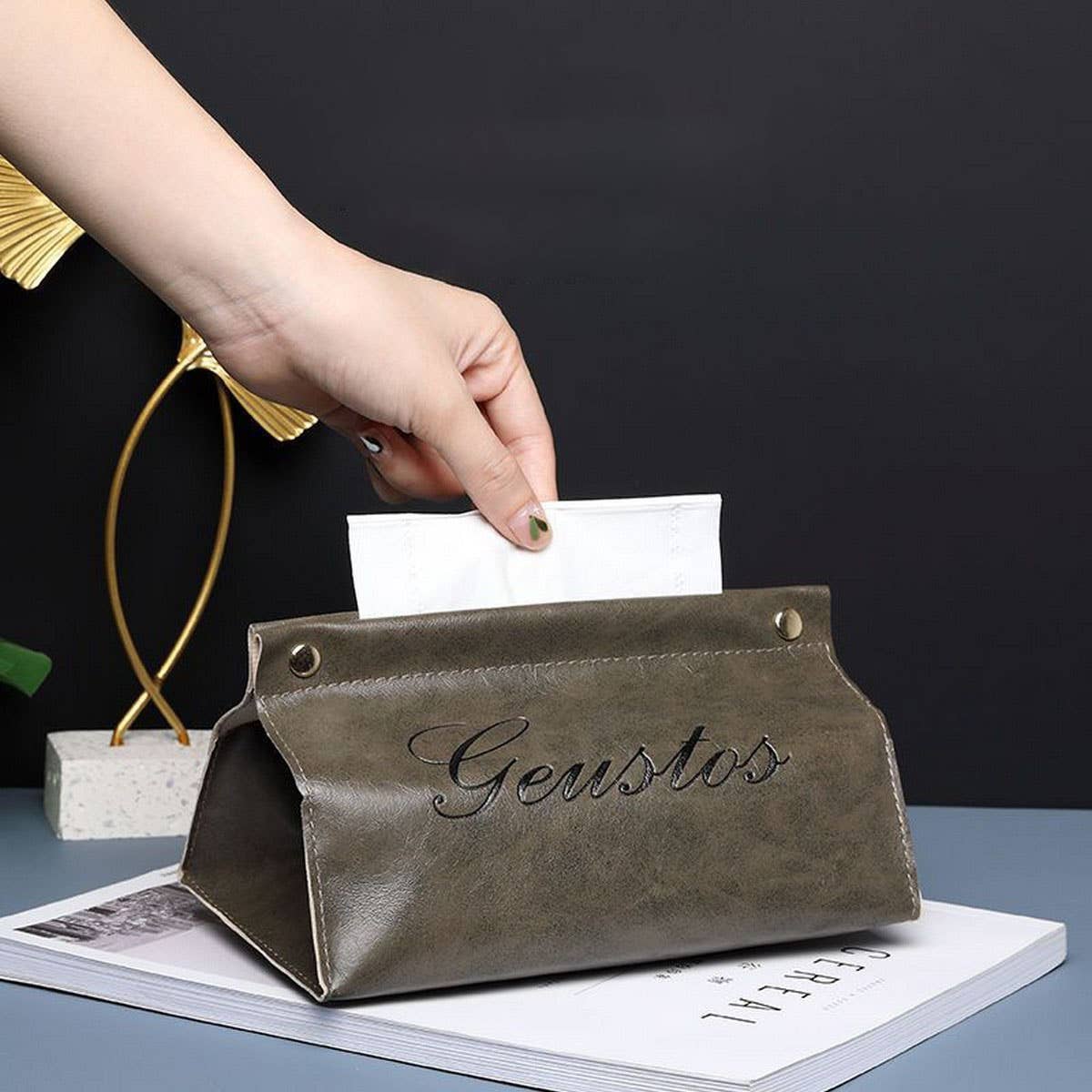 LIGHT LUXURY CAR HOUSEHOLD LEATHER TISSUE BOX_CWMM2259