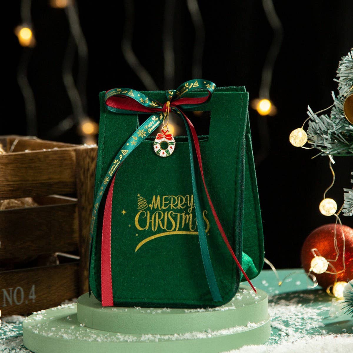 Felt Xmas Apple Bag Gift Box Tote Pouch_Cwmm10578