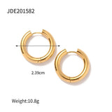 PERSONALIZED HIGH END GOLD PIGMENT HOOP EARRINGS_CWMM2350