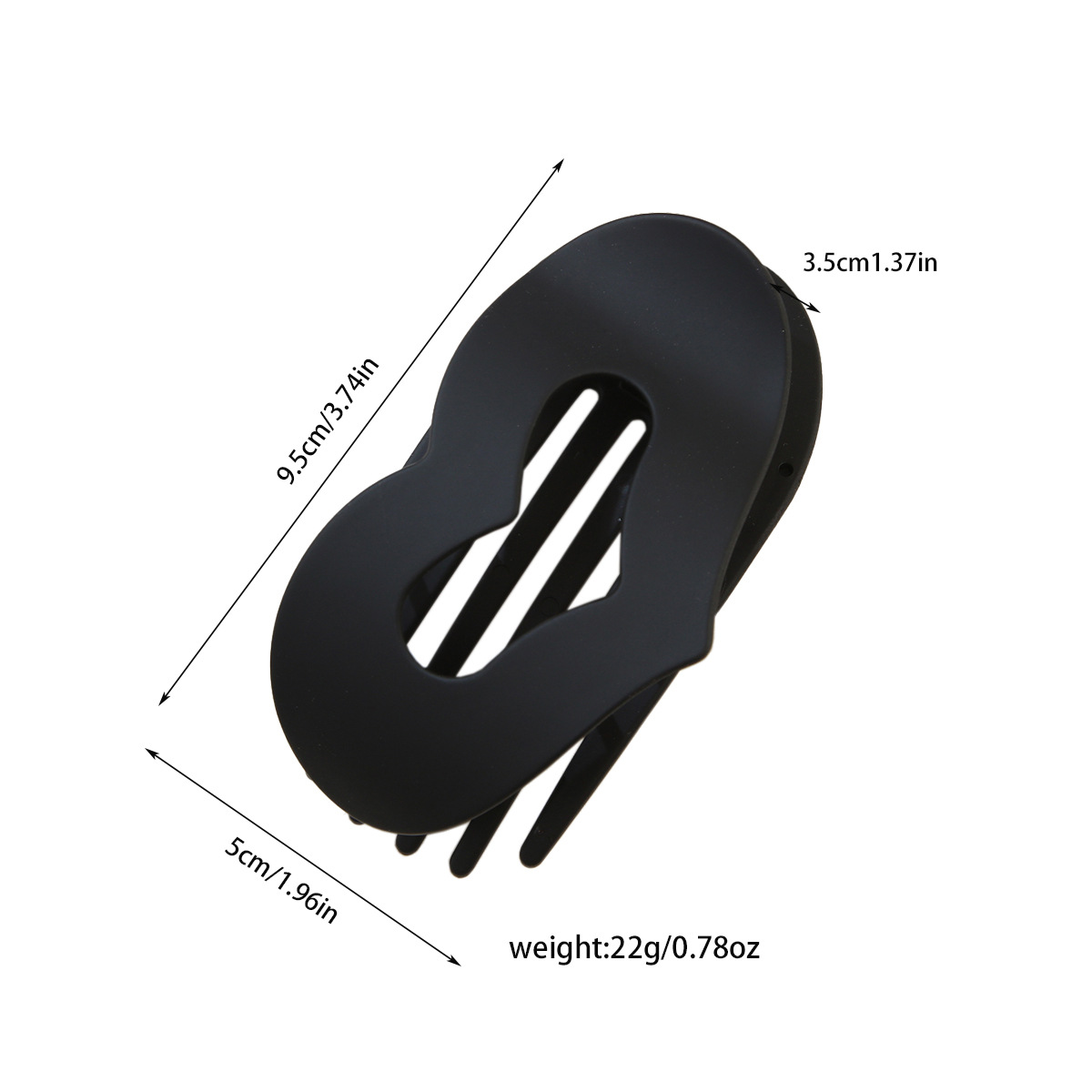 LOVE SHAPE DUCKBILL CLIP NO SLIP HALF UP PIN_CWAHA6516