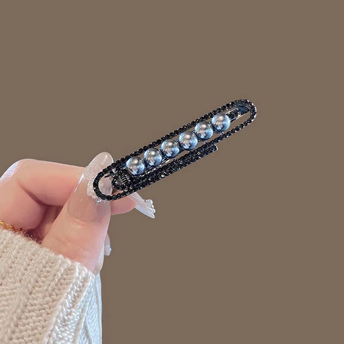 BLACK DIAMOND HAIRPIN SIDE CLIP HAIRPIN BANGS CLIP_CWAHA4752