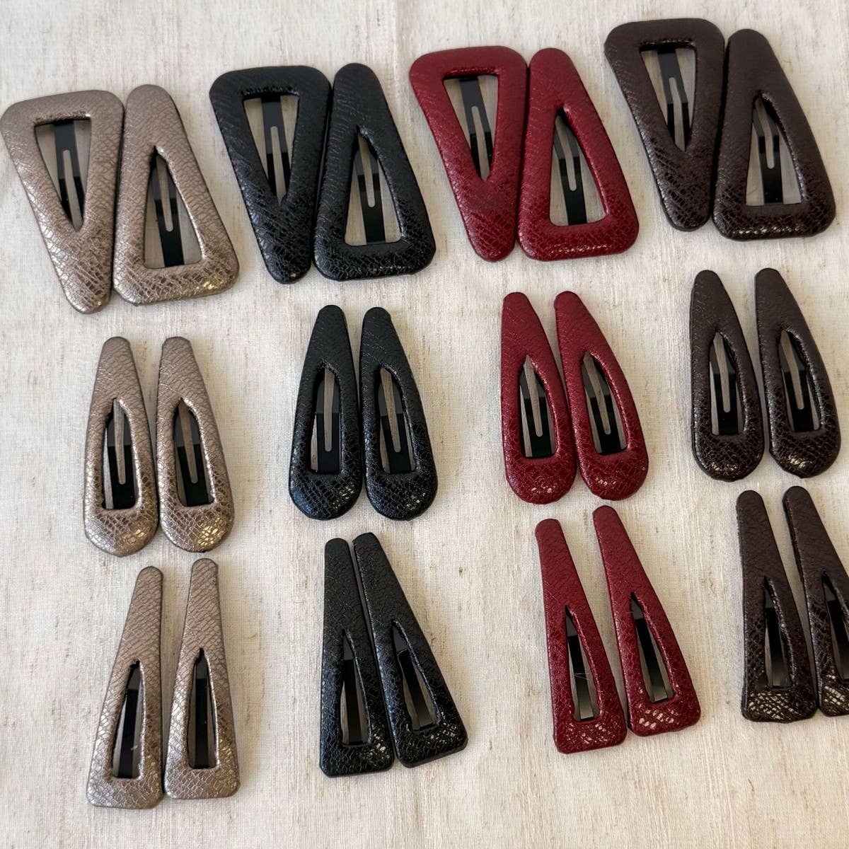 Faux Leather Geometric Bb Clip Elegant Hairpin_Cwaha08051