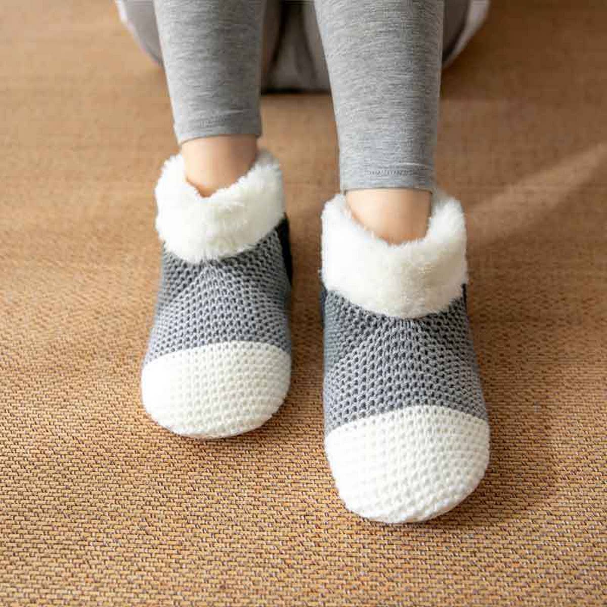 Winter Bunny Leg Cover Plush Indoor Slippers_Cwms0709