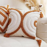 Tufted Tassel Sofa Cushion Boho Style Soft Decor_Cwmm7720