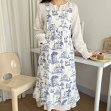 LANDSCAPE PAINTING OF RUFFLED NUMB APRON_CWMM5801