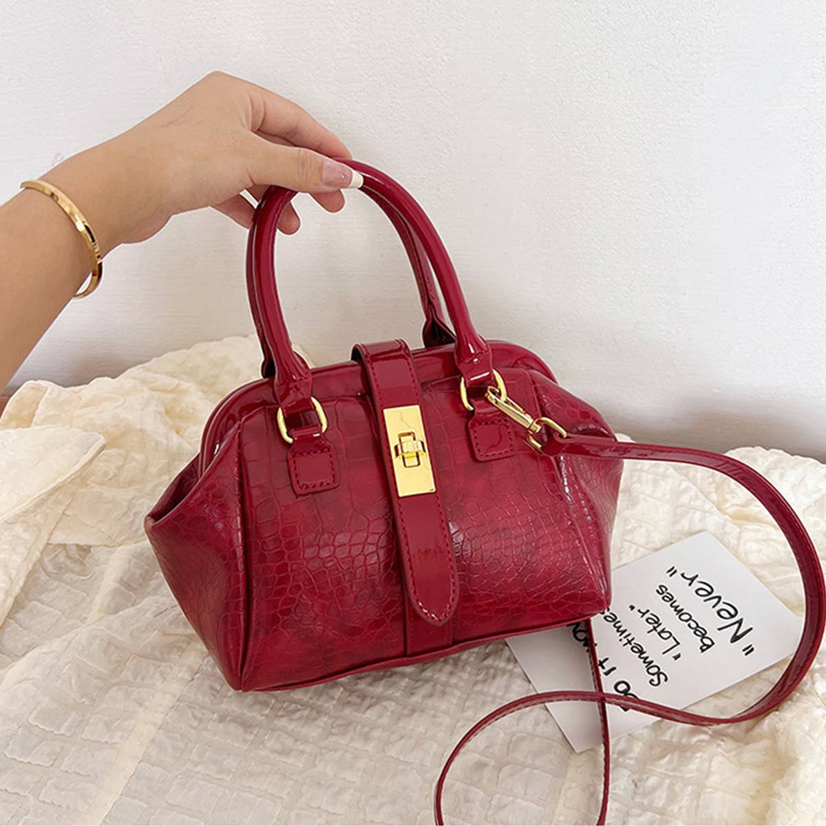 2024 NEW STONE PATTERN EXQUISITE SHOULDER BAG_CWAB3329