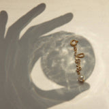 STAINLESS STEEL LETTER WITH DIAMOND DIY PENDANT_CWMM4682