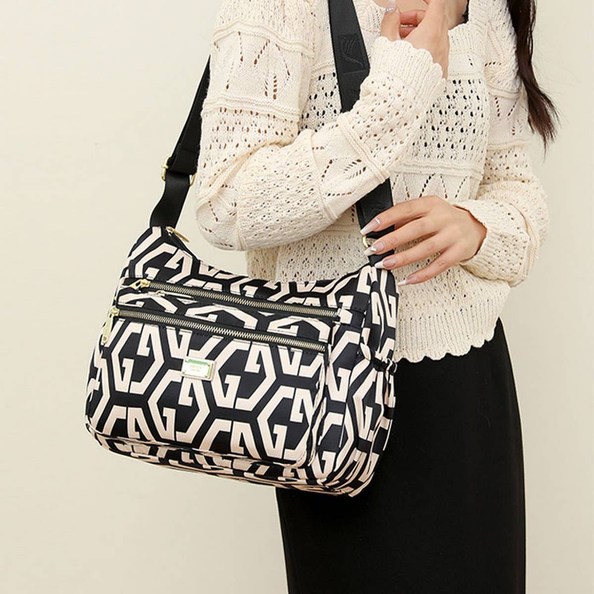FASHION CASUAL DUMPLING BAG SHOULDER MESSENGER BAG_CWAB3523