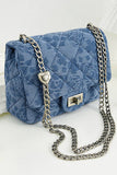CHAIN CROSSBODY FLAP PURSE _CUAB0116