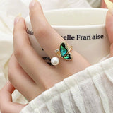 FASHION SWEET FRESHWATER PEARL OPEN RING FOR WOMEN_CWAJE3091