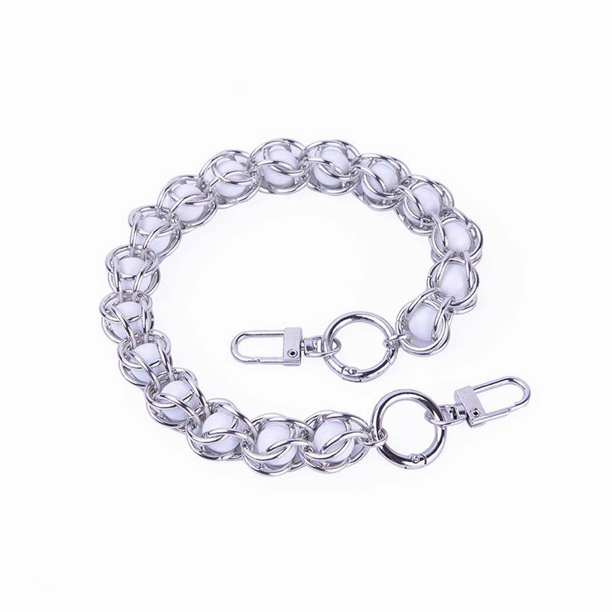 15 75IN METAL BEAD ACRYLIC BEAD HANDBAG STRAP_CWMM5117