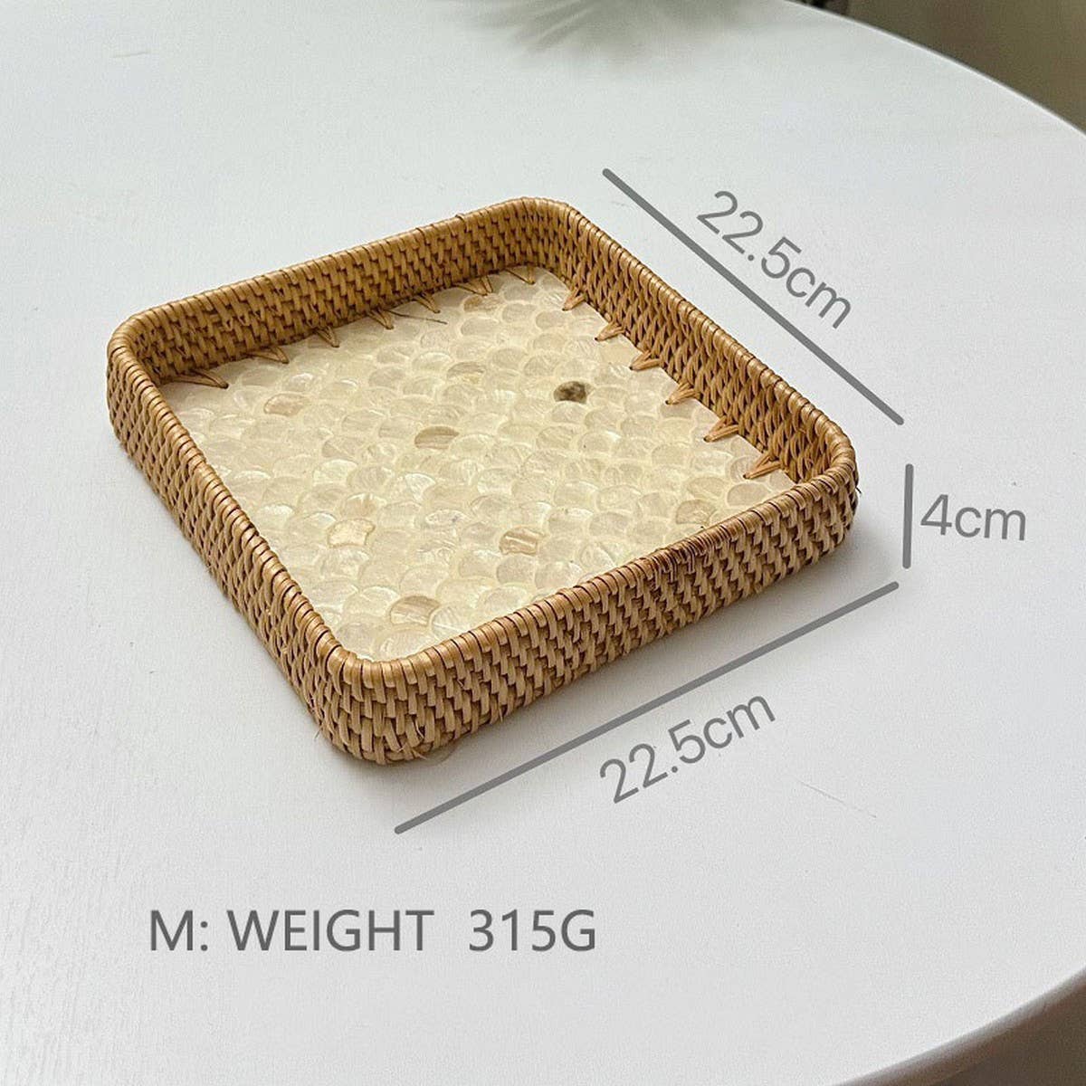 RATTAN COLORFUL SHELL CREATIVE HANDMADE FRUIT PLATE_CWMM4413