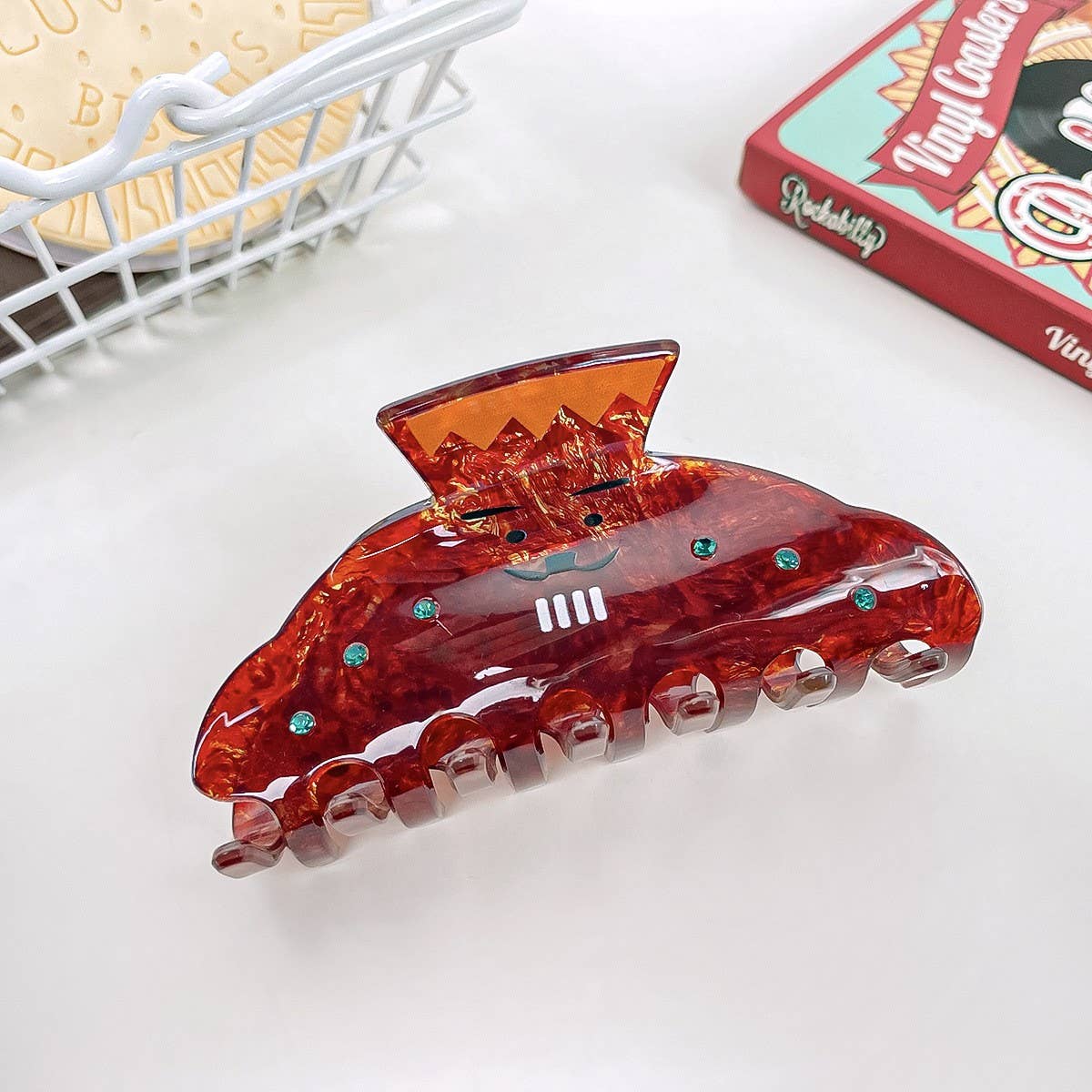 CHRISTMAS FUN SNOWMAN ELK CUTE HAIRPIN_CWAHA1597