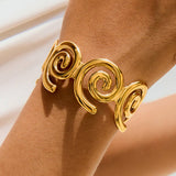 ELEGANT HOLLOW OPEN CUFF BRACELET FOR WOMEN_CWAJE4827