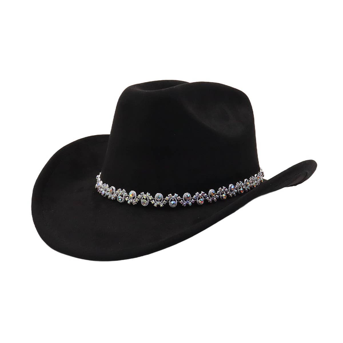 SOFT SUEDE FEDORA HAT WESTERN COWBOY STYLE_CWAH04419