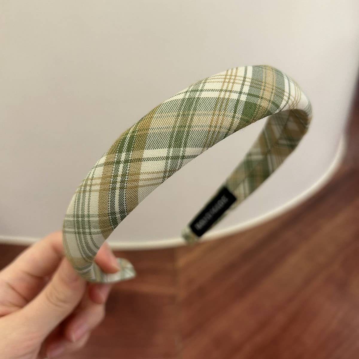 SMALL FRESH PLAID SOLID COLOR VERSATILE HEADBAND_CWAHA2857