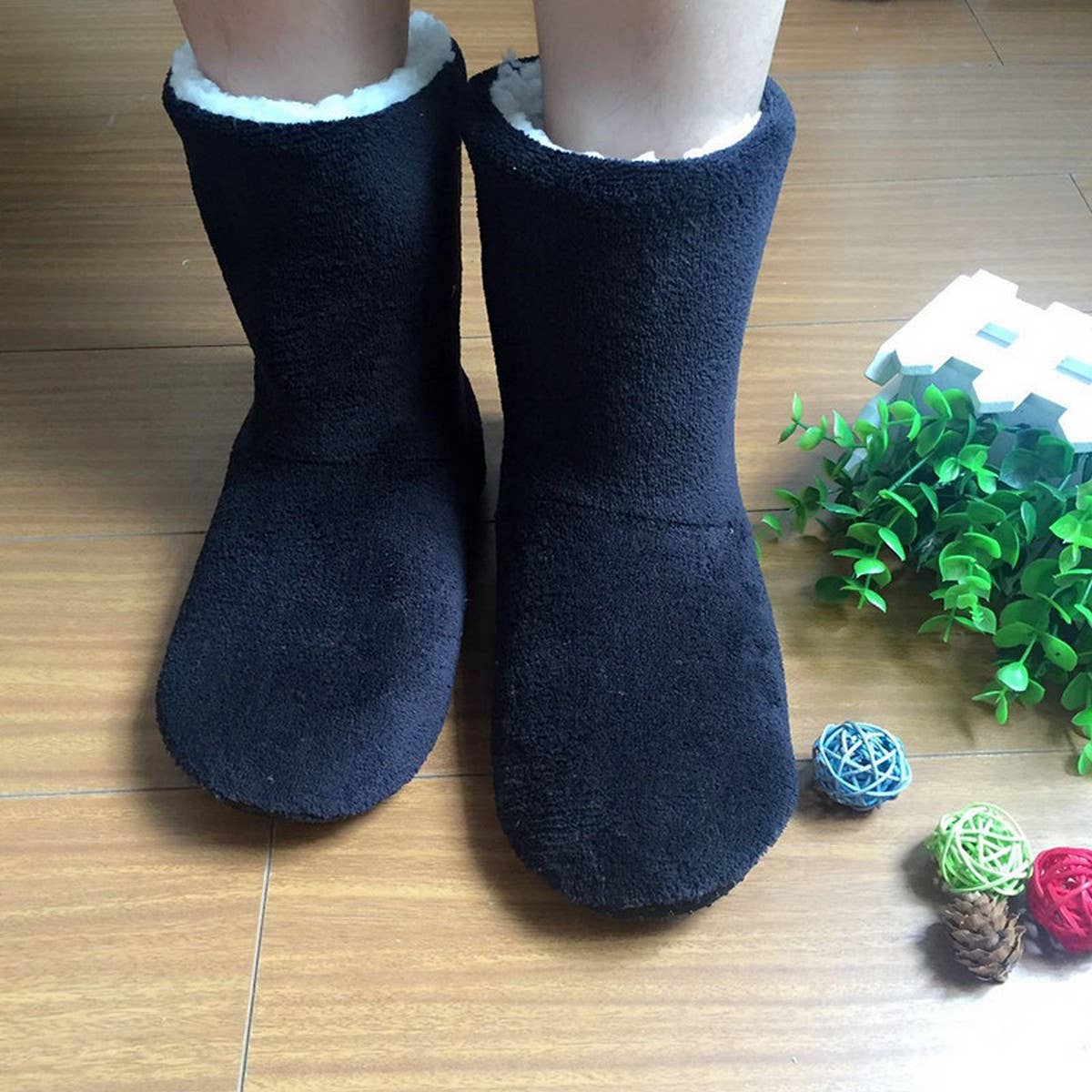 Winter Men And Women Thick Warm Sock Slippers_Cwms1205