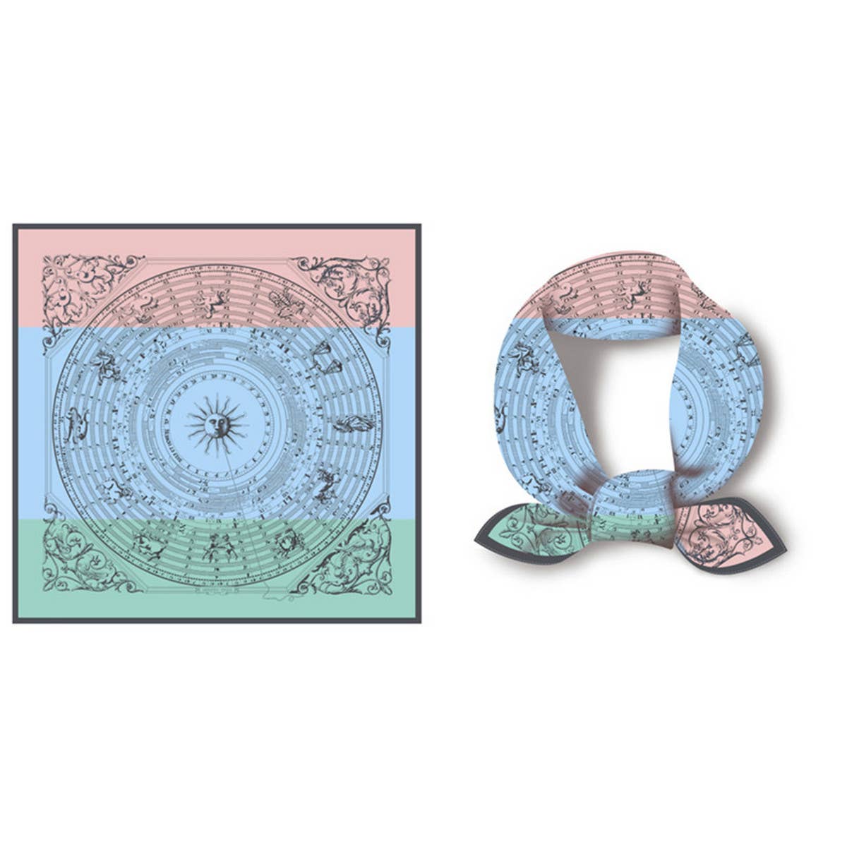 PRINT SCARF VERSATILE SQUARE FOR MOTHERS DAY GIFT_CWASC0663