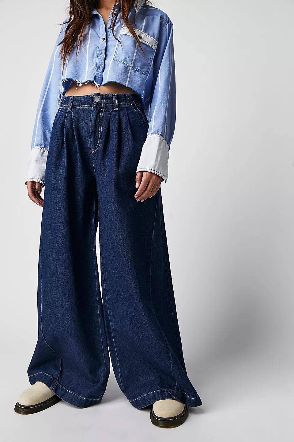 Street Style American Wide-Leg Baggy Casual Jeans