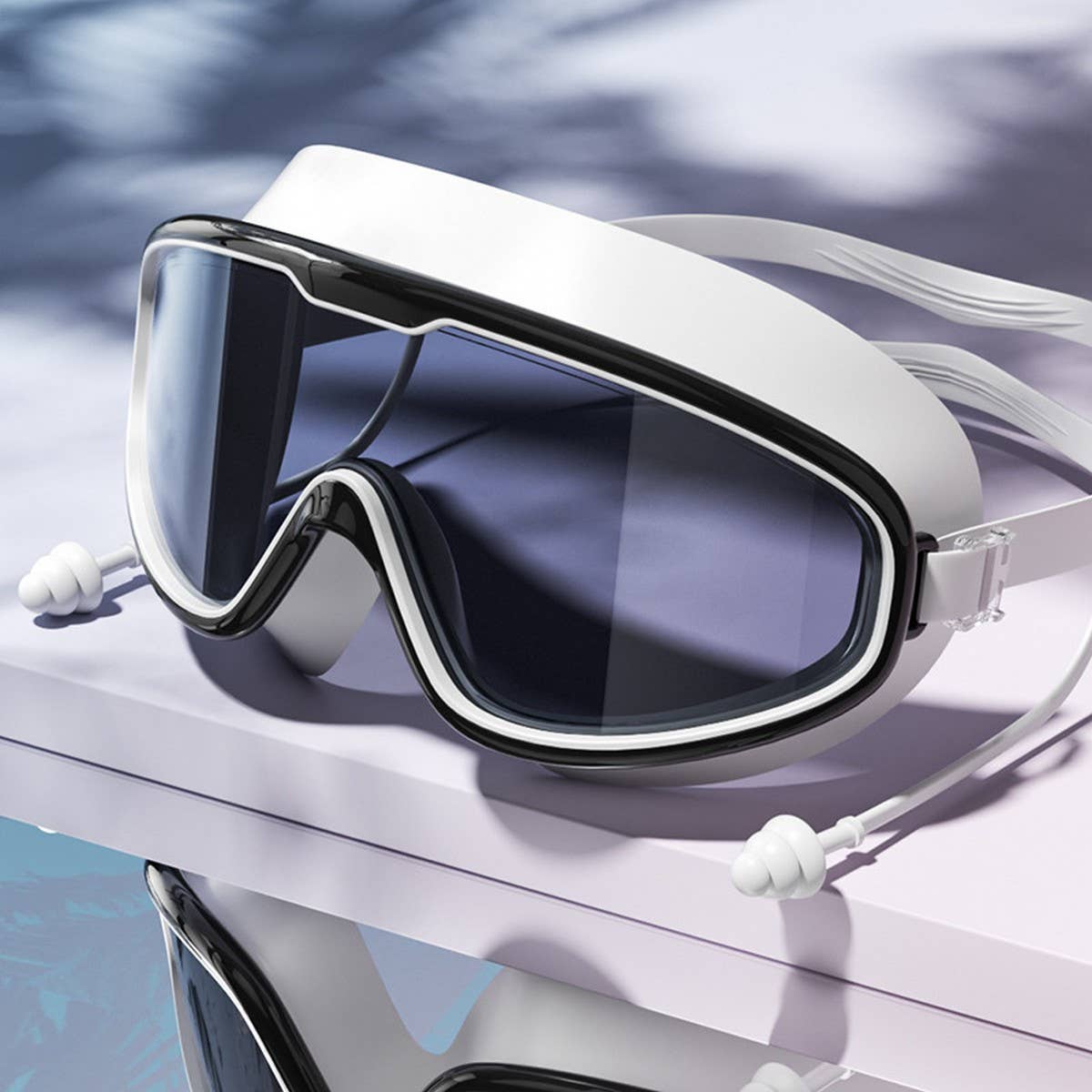 HD ANTI FOG SWIM GOGGLES LARGE FRAME FOR ADULTS_CWMM6642