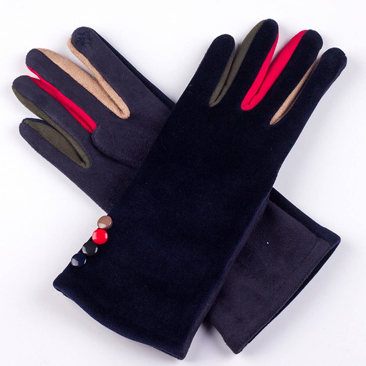 Fashionable Velvet Touch Screen Cycling Gloves_Cwmm1549