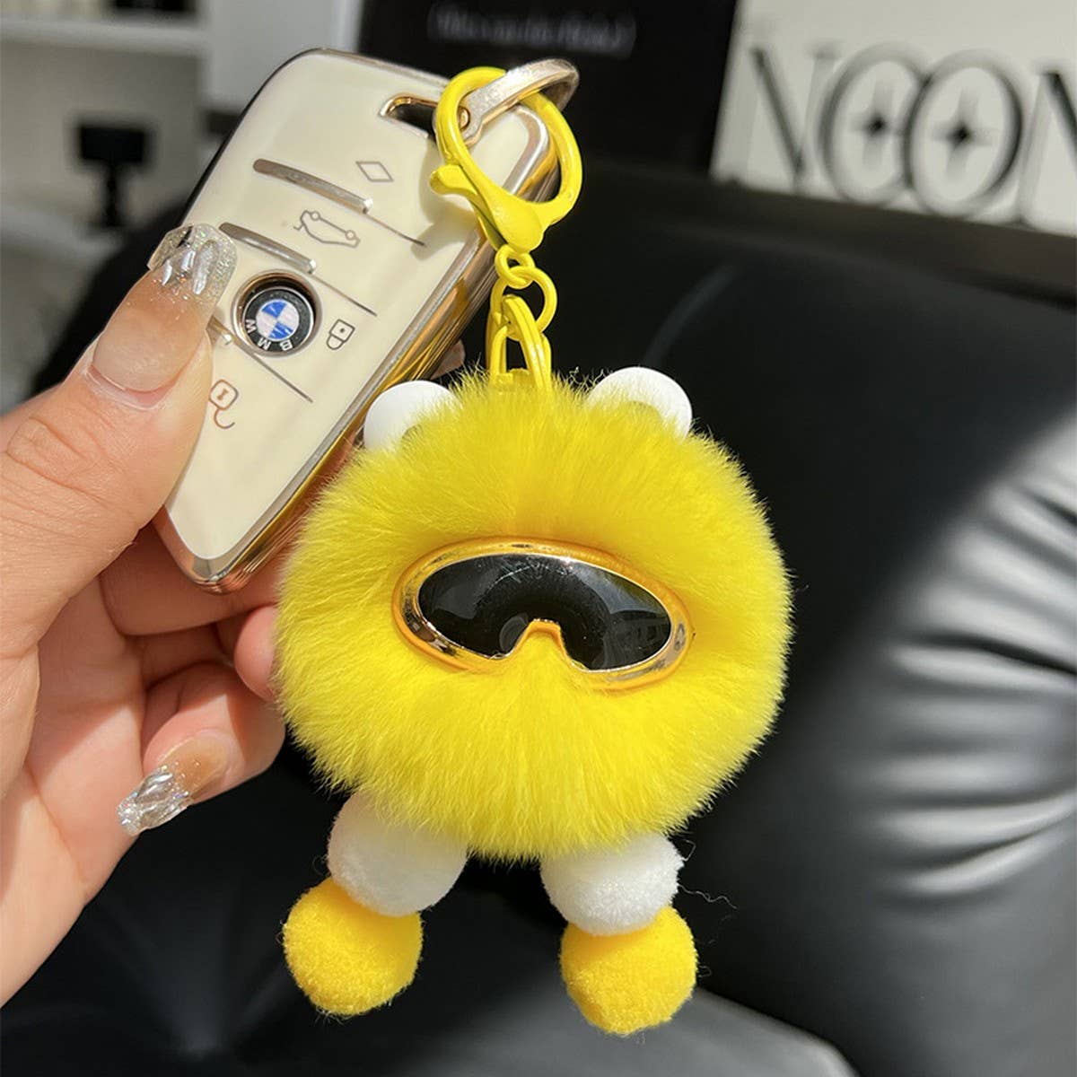 CUTE PLUSH ROBOT CAR KEYCHAIN BAG PENDANT GIFT_CWMM2553