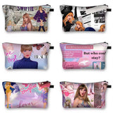 STYLISH PATTERNED WATERPROOF LINEN COSMETIC BAG_CWAB2257