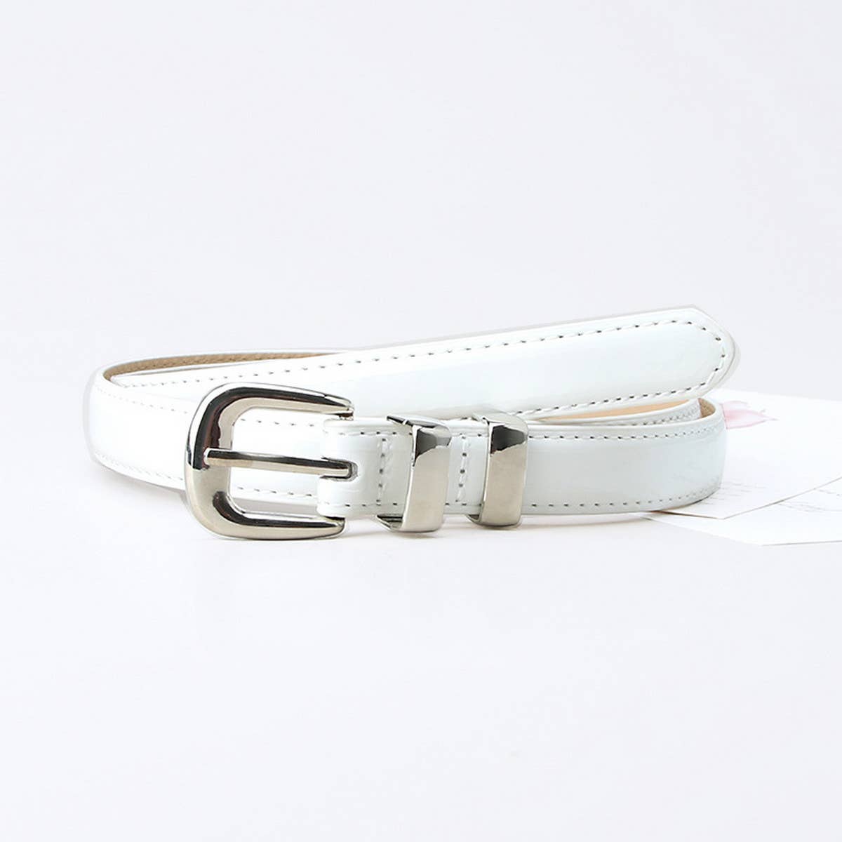 Cwabe0927_Simple Candy Color Thin Belt