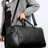 LARGE LEATHER DUFFEL BAG FOR MEN SHOE STORAGE_CWAB5176