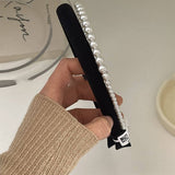 SATIN PEARL DOUBLE LAYER HEADBAND_CWAHA0437