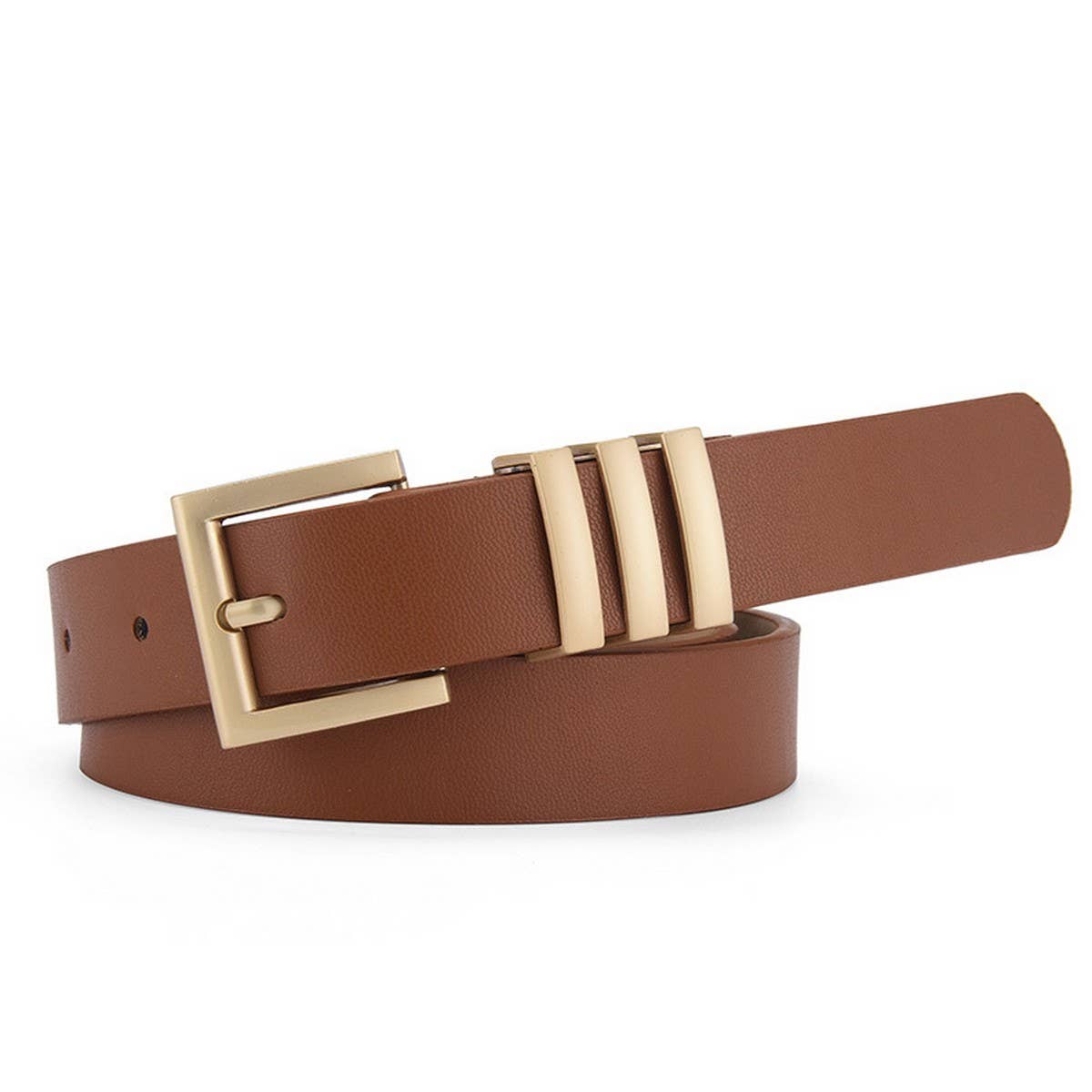 MATTE KOREAN STYLE METAL SQUARE BUCKLE BELT_CWASC0580