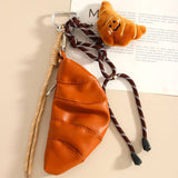 Vintage Croissant Coin Purse Keychain Charm_Cwmm7827