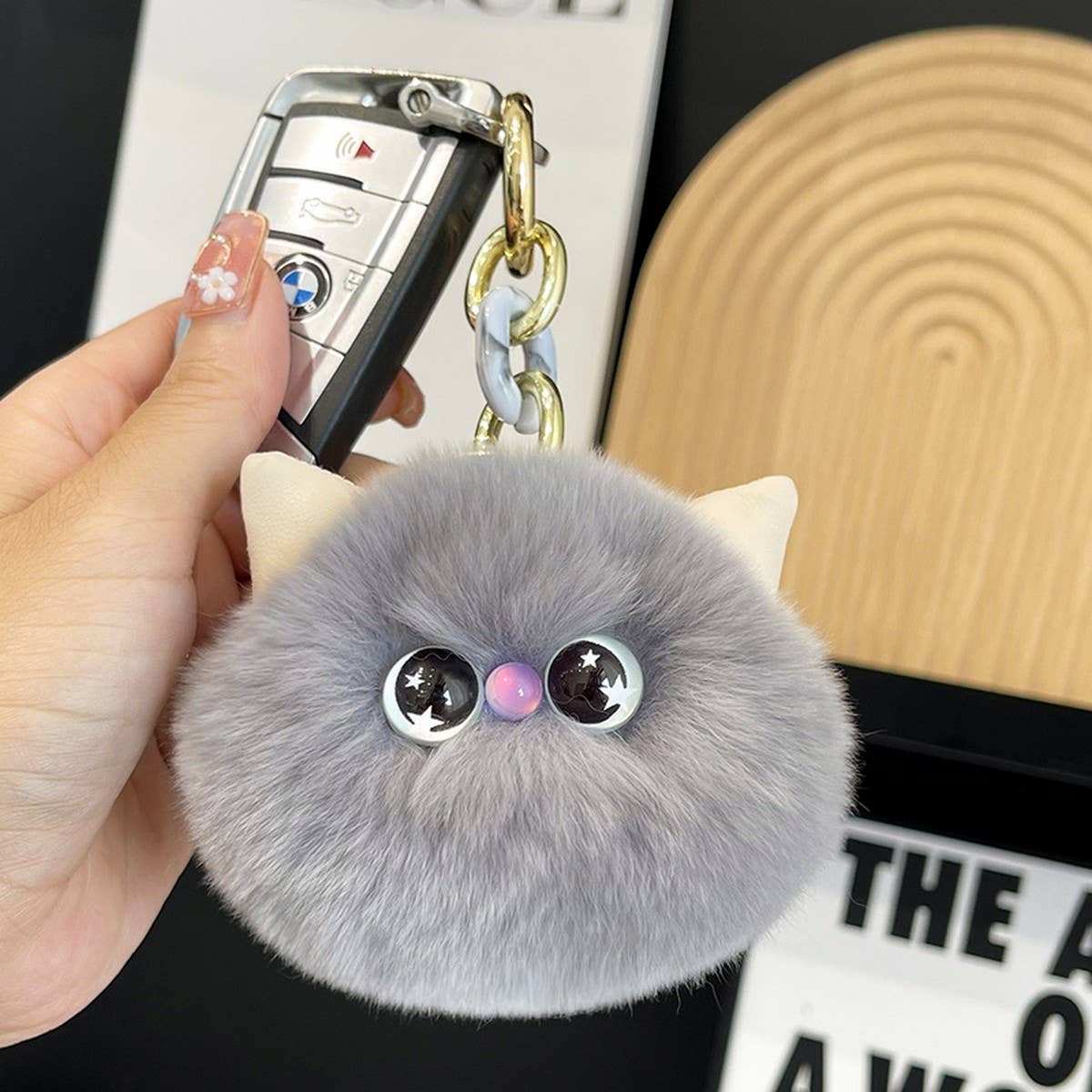 CUTE PLUSH KITTEN CAR KEYCHAIN PENDANT GIFT_CWMM2497