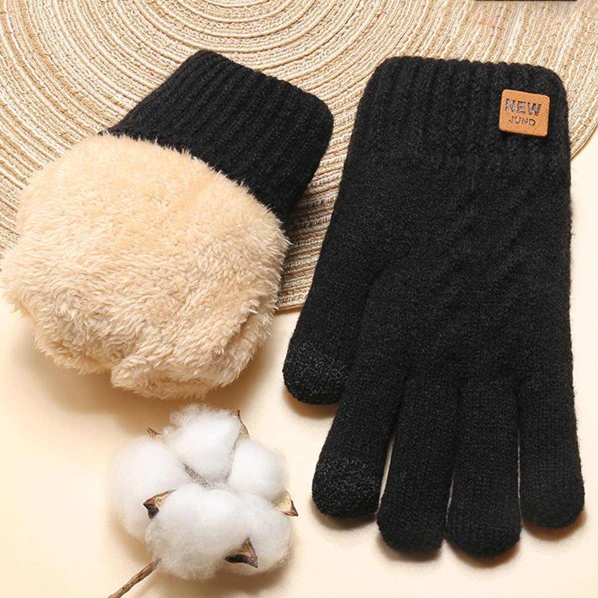 Thick Double-Layer Knitted Gloves_Cwag0116