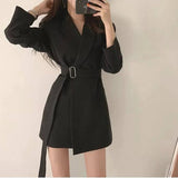 Vintage Belted Casual Blazer_Cwoja1074