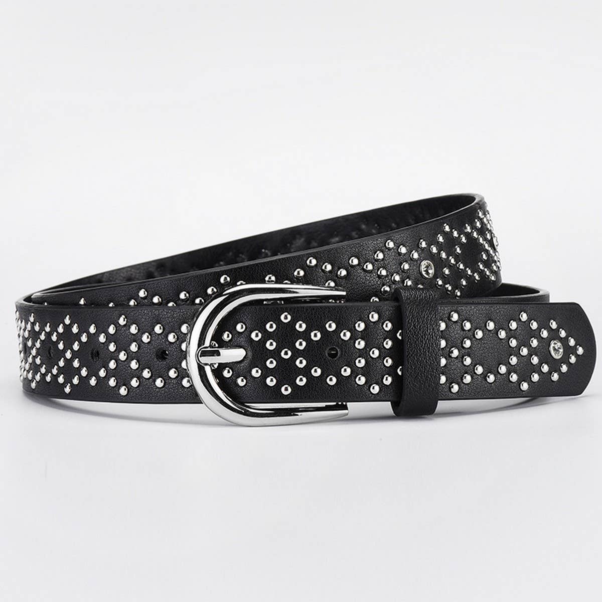 PUNK EYELET BELT WITH PIN BUCKLE AND RIVET_CWABE0610
