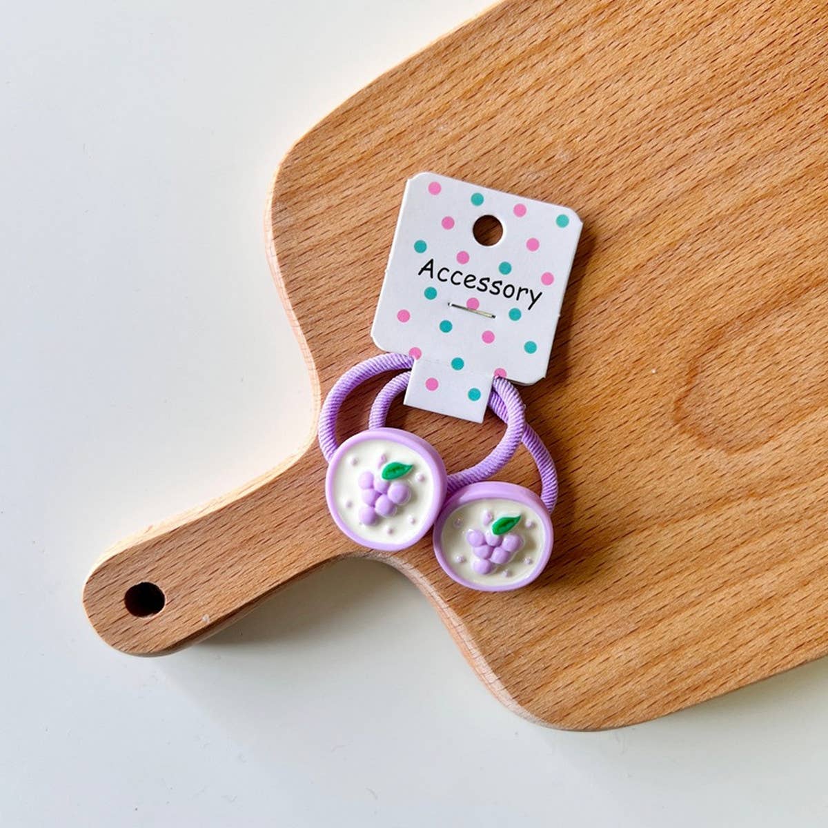 GEOMETRIC PINEAPPLE STRAWBERRY HAIR TIE_CWAHA1857