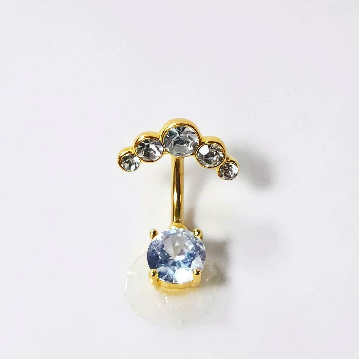 HOT SALE STAINLESS STEEL REVERSE NAVEL RING_CWMM9389