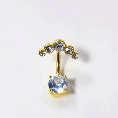 HOT SALE STAINLESS STEEL REVERSE NAVEL RING_CWMM9389