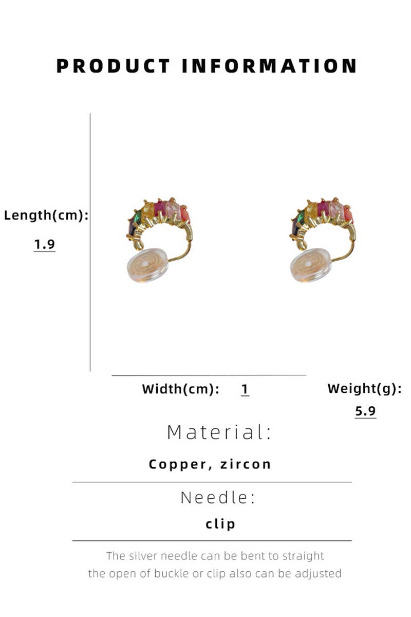 COLORED GEM HOOP EARRINGS_CWAJE0324