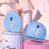 BOYS SILICONE SWIM CAP ASTRONAUT PRINT_CWMM6783