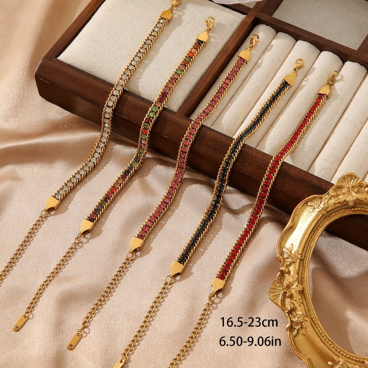 COLORFUL DIAMOND SNAKE BRACELET_CWMM3732